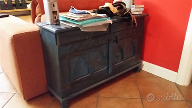 Mobiletto indonesiano blu tavolini fioriera