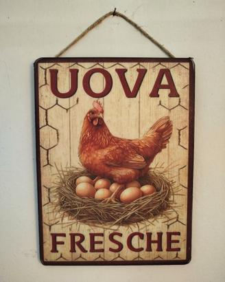 stampa su legno, uova fresche
