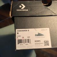 converse all star platform pelle nera