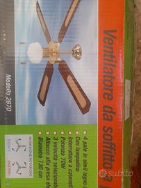 ventilatore a soffitto con luce 