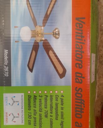 ventilatore a soffitto con luce 