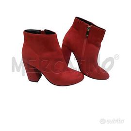 STIVALETTI DONNA PRIMADONNA ROSSO SCAMOSCIATO
