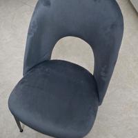 sedie nuove in velluto grigio 