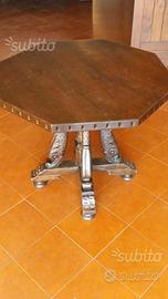 Tavolo ottagonale in noce nazionale