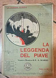 Spartito musicale La Leggenda del Piave 