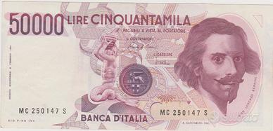 BANCONOTA LIRE 50000 BERNINI I TIPO A  - FDS