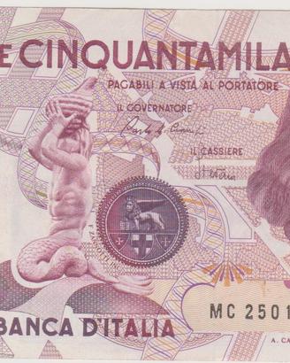BANCONOTA LIRE 50000 BERNINI I TIPO A  - FDS