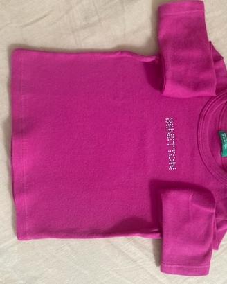 maglietta benetton brillantini 12 mesi