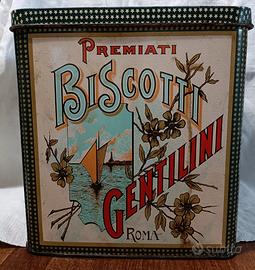 Scatola di latta Biscotti Gentilini grande - Collezionismo In vendita a  Varese