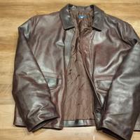 Giubbino marrone uomo in pelle