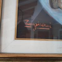 Due quadri olio su tela firmati Zangiacomi 