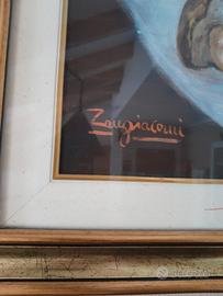 Due quadri olio su tela firmati Zangiacomi 
