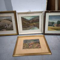 quattro quadri olio su legno