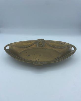 Vassoio svuota tasche antico ottone Liberty