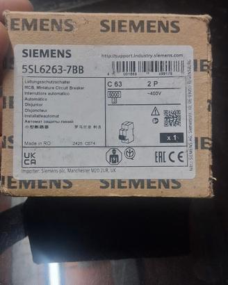 Interruttore magnetotermico Siemens 2 x 32A