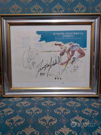 Cimelio Mondiali Tokyo 1991 autografi finale 100mt