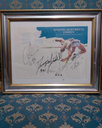 Cimelio Mondiali Tokyo 1991 autografi finale 100mt