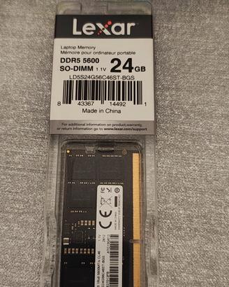 ram ddr5 5600 dimm 24 gb lexar 