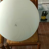 Lampadario a palla bianco satinato – elegante e ve