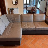 Divano letto angolare similpelle