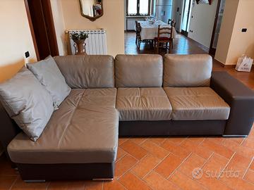 Divano letto angolare similpelle