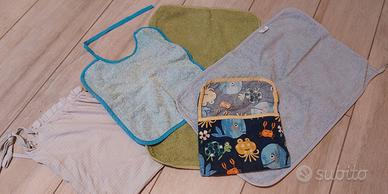 Set bavaglia e asciugamani asilo