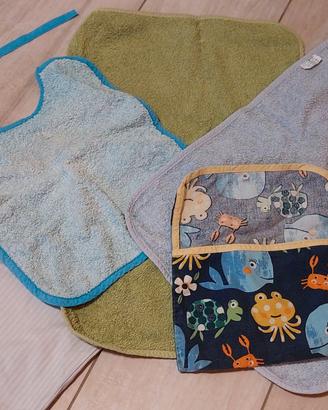 Set bavaglia e asciugamani scuola infanzia