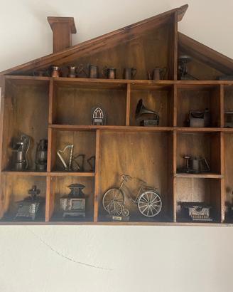 Collezione vintage 26 pezzi con espositore in legn