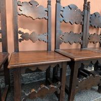 Sedie fratine antiche massello di noce