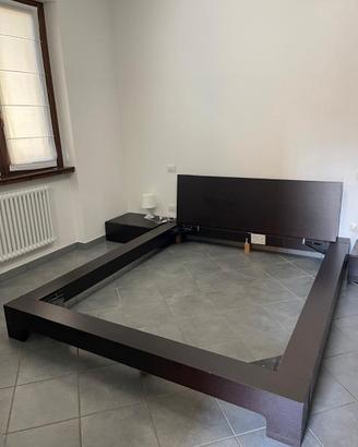 Letto matrimoniale in legno + materasso