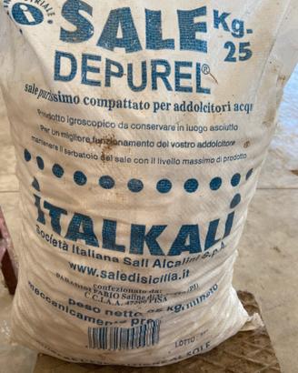 Sacco da 25kg di sale per addolcitore d acqua