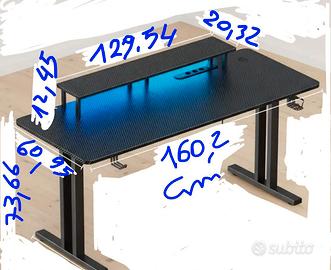 scrivania gaming nera nuova