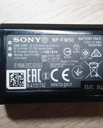 Batteria Sony NP-FW50 originale per Sony Alpha