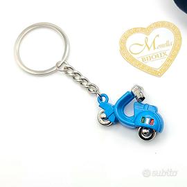 Portachiavi azzurro vespa italia tricolore 