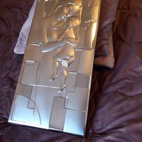 Quadro Madonna con Gesu' in Argento in altorilievo