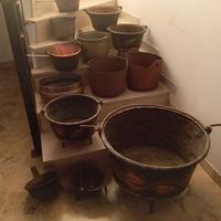 secchi in rame e bronzo battuti a mano