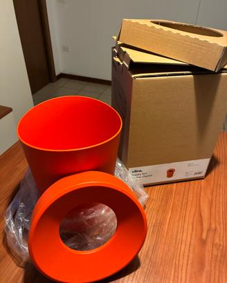Cestino Vitra happy bin S Michel Charlot color red