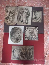 6 FOTO ALINARI SERIE DISEGNI DEI GRANDI MAESTRI