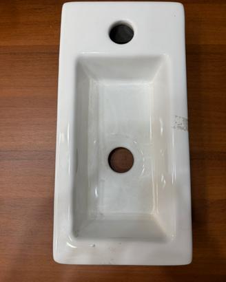 Mini lavabo in ceramica bianca 37x18 cm – bagno/WC