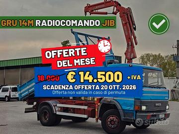Camion ribaltabile IVECO 145.17 Con Gru Benelli 14