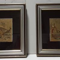 Quadri in foglia d' oro 23k dipinto a mano 