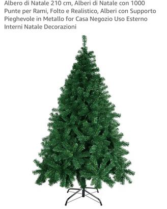 Albero di natale di 210 cm usato solo una volta