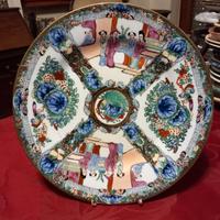 Piatto in porcellana cinese d'epoca 