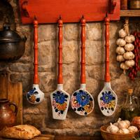 mestoli decorativi vintage in ceramica 