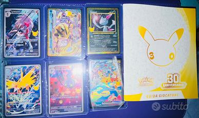 Carte Pokémon 30 anniversario fuori serie ed ex