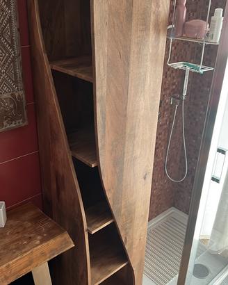 Colonna/Libreria in Legno Massello