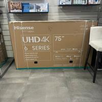 Hisense Smart tv 75” Pollici UHD 4K nuova