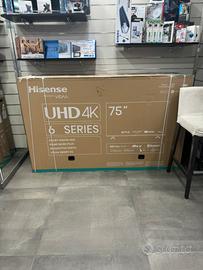 Hisense Smart tv 75” Pollici UHD 4K nuova