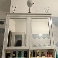 Specchio Bagno IKEA con ante e ripiani + Lampada