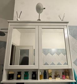 Specchio Bagno IKEA con ante e ripiani + Lampada